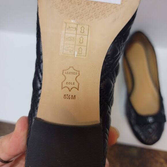Tory Burch NEW Black Quilted Marion Ballet Flats Size 5.5 M - Picture 3 of 5